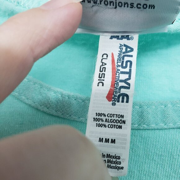 Ron Jon Surf Shop Mint Green Tank Top Ft Myers Mens M Medium - Picture 5 of 7